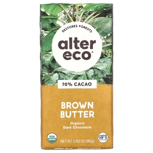 Alter Eco, органический темный шоколад, коричневая паста, 70% какао, 80 г (2,82 унции)