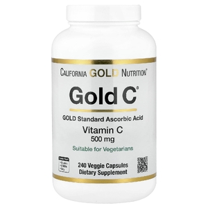 California Gold Nutrition, витамин C, 500 мг, 240 вегетарианских капсул