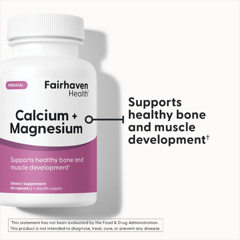 Fairhaven Health, для беременных, кальций и магний, 60 капсул