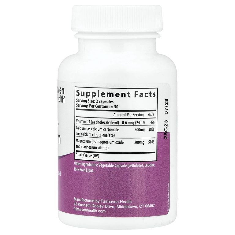 Fairhaven Health, для беременных, кальций и магний, 60 капсул