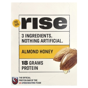 Rise Bar, Протеиновый батончик, миндальный мед, 12 батончиков по 60 г (2,1 унции)