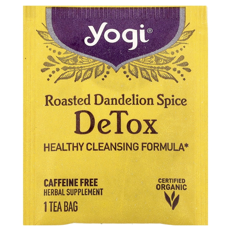 Yogi Tea, травяной чай, обжаренный одуванчик, без кофеина, 16 чайных пакетиков, 24 г (0,85 унции)
