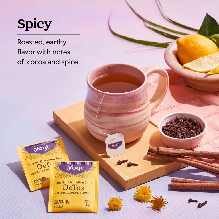 Yogi Tea, травяной чай, обжаренный одуванчик, без кофеина, 16 чайных пакетиков, 24 г (0,85 унции)