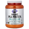 NOW Foods, Спорт, порошок из органического горохового протеина, без добавок, 680 г (1,5 фунта)