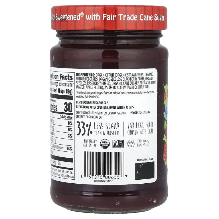 Crofter's Organic, ягодный джем, 468 г (16,5 унции)