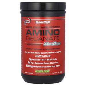 MuscleMeds, аминокислотный деканат, с цитрусовым вкусом и лаймом, 384 г (13,5 унции)