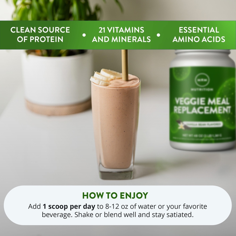 MRM Nutrition, Растительный заменитель питания, ваниль и бобы, 3 фунта (1361 г)