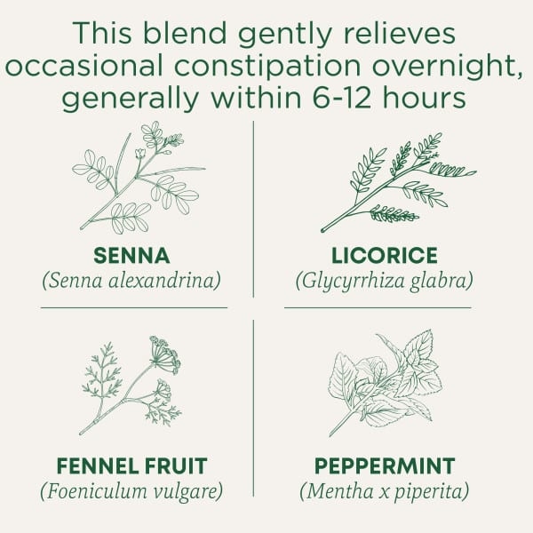 Traditional Medicinals, перечная мята и сенна, без кофеина, 16 упакованных чайных пакетиков, 32 г (1,13 унции)