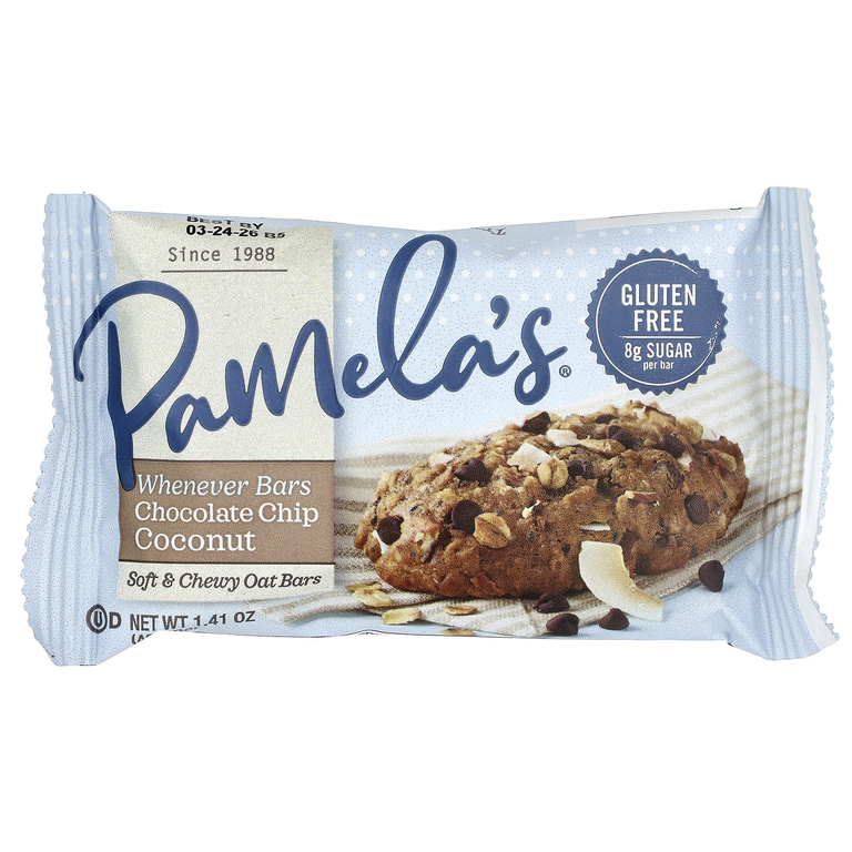 Pamela's Products, Когда-либо батончики, батончики с шоколадной крошкой и кокосом, 5 батончиков по 40 г (1,41 унции)
