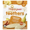 Happy Family Organics, органические вафли для прорезывания зубов, батат и банан, 12 пакетиков по 4 г (0,14 унции)