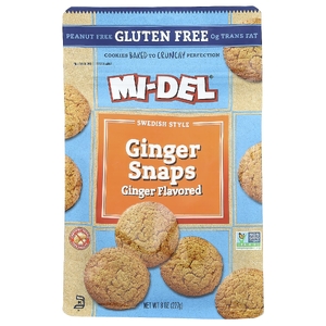 Mi-Del Cookies, шоколадные снеки с имбирем, со вкусом имбиря, 227 г (8 унций)