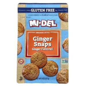 Mi-Del Cookies, шоколадные снеки с имбирем, со вкусом имбиря, 227 г (8 унций)