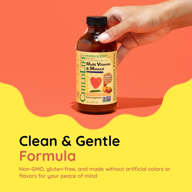 ChildLife Essentials, мультивитамины и минералы, натуральный вкус апельсина и манго, 237 мл (8 жидк. унций)