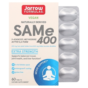 Jarrow Formulas, S-аденозилметионин, 400 мг, 60 таблеток