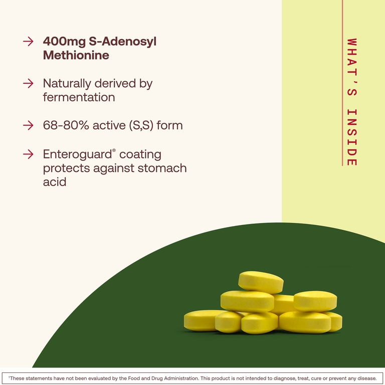 Jarrow Formulas, S-аденозилметионин, 400 мг, 60 таблеток
