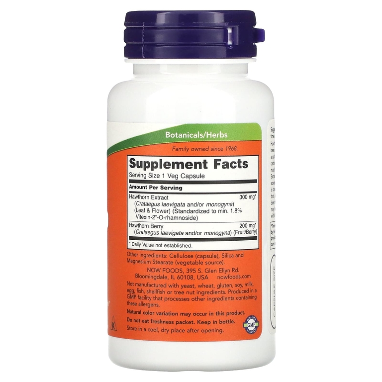 NOW Foods, Экстракт боярышника, 300 мг, 90 растительных капсул