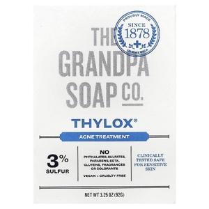 The Grandpa Soap Co., кусковое мыло для лица и тела, средство от акне, 92 г (3,25 унции)