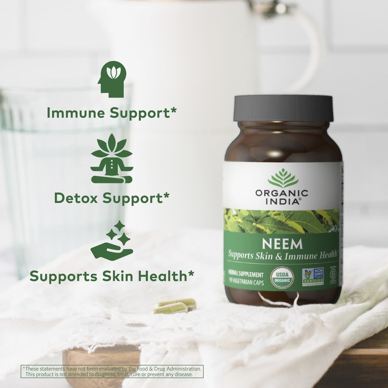 Organic India, ним, 90 вегетарианских капсул
