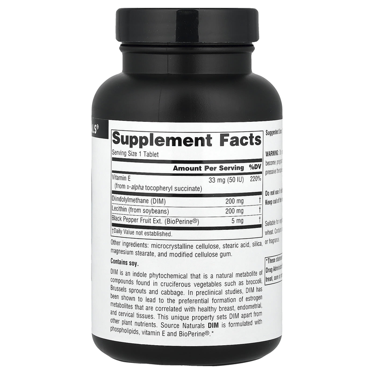 Source Naturals, Дииндолилметан, 60 таблеток