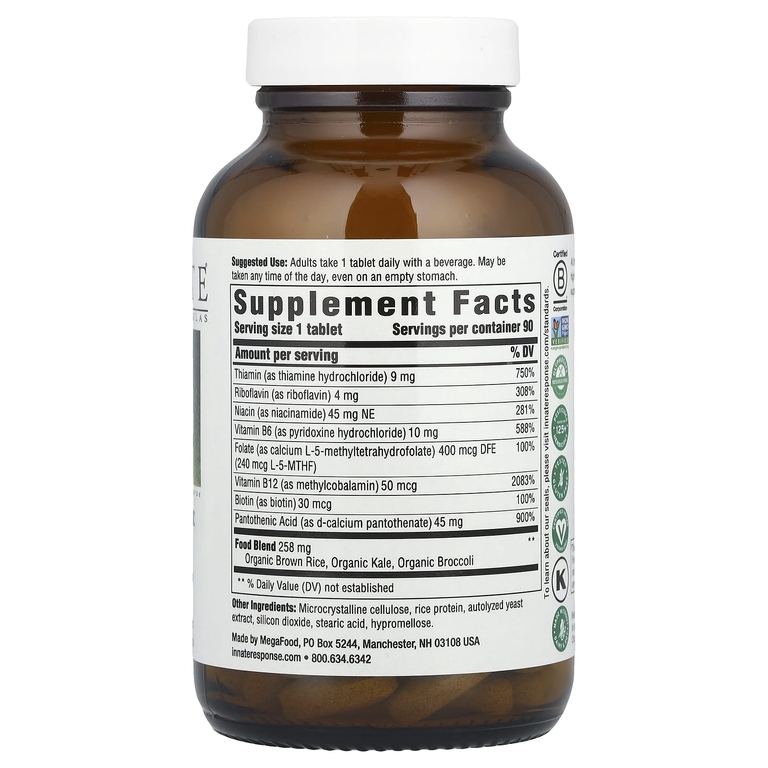 Innate Response Formulas, комплекс витаминов группы В, 90 таблеток
