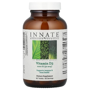 Innate Response Formulas, витамин D3, 50 мкг (2000 МЕ), 90 таблеток