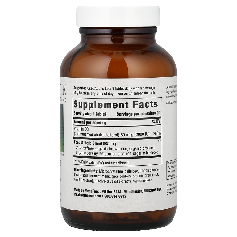 Innate Response Formulas, витамин D3, 90 таблеток
