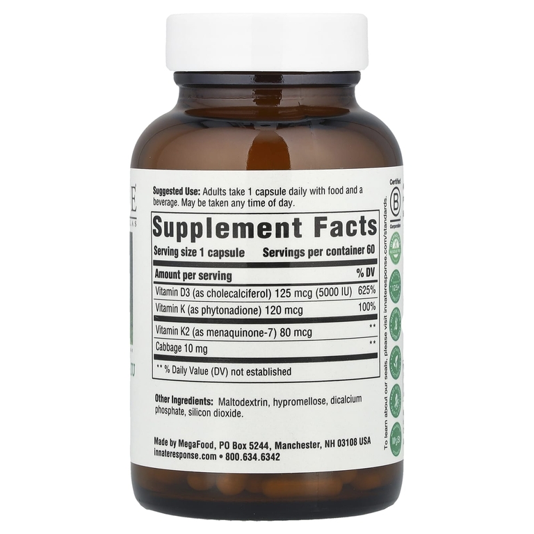 Innate Response Formulas, Витамин D3, 125 мкг (5000 МЕ), 60 капсул