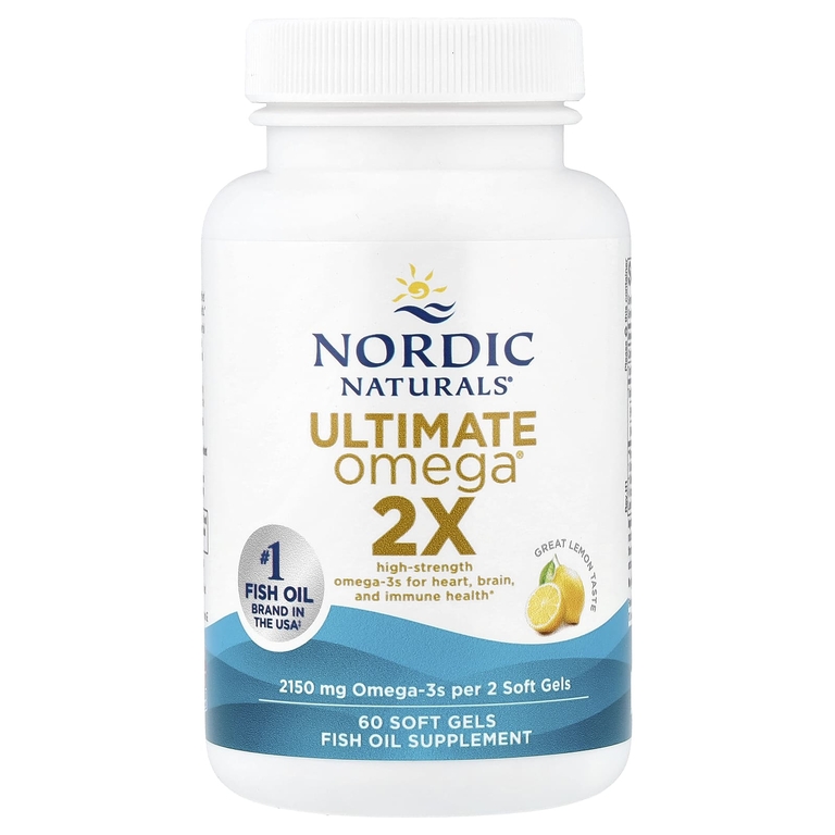 Nordic Naturals, омега-3, со вкусом лимона, 2150 мг, 60 желатиновых капсул (1075 мг в 1 капсуле)