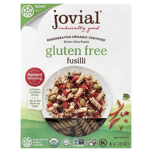 Jovial, Органические макароны из бурого риса, Fusilli, 340 г (12 унций)