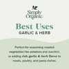 Simply Organic, Органик Правильные специи Смеси на каждый день, Зелень чеснока, 2,0 унции (56г)