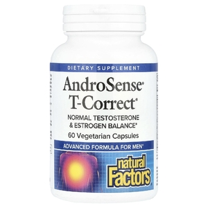 Natural Factors, комплекс для баланса тестостерона и эстрогена, 60 вегетарианских капсул