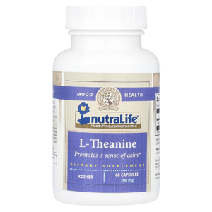NutraLife, L-теанин, 200 мг, 60 капсул