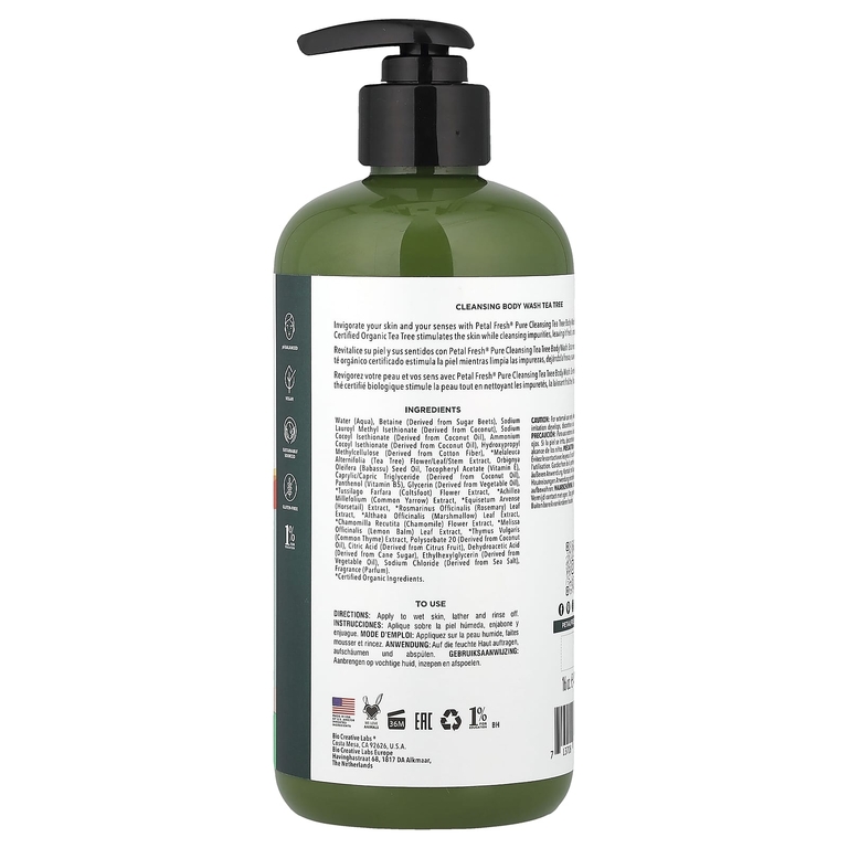 Petal Fresh, очищающий гель для душа, чайное дерево, 475 мл (16 жидк. унций)