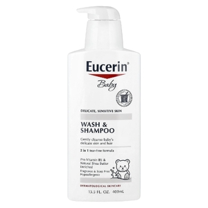 Eucerin, гель для душа и шампунь для детей, без запаха, 400 мл (13,5 жидких унций)