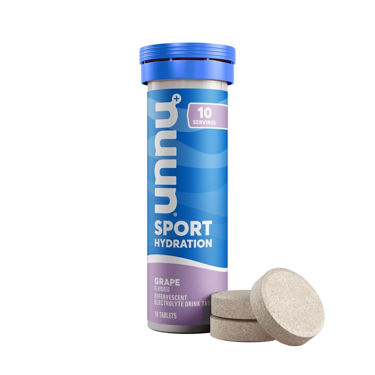 Nuun, шипучие таблетки для приготовления напитка с электролитами, со вкусом винограда, 10 таблеток