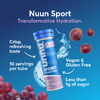 Nuun, шипучие таблетки для приготовления напитка с электролитами, со вкусом винограда, 10 таблеток