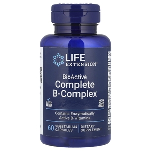 Life Extension, полный биоактивный комплекс витаминов группы B, 60 вегетарианских капсул