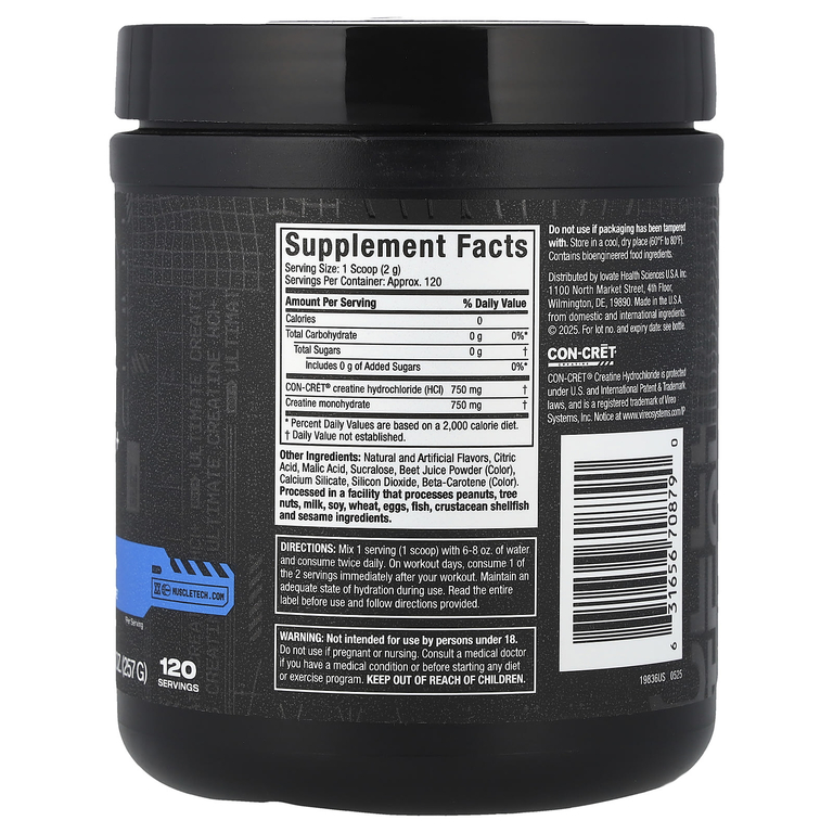 MuscleTech, Гидрохлорид креатина, со вкусом фруктового пунша, 274 г (9,65 унции)