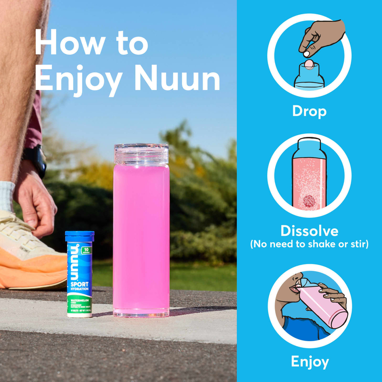 Nuun, напиток с шипучим электролитом, лимон и лайм, 10 таблеток