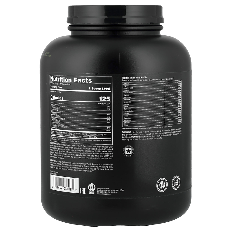 Animal, Whey Protein™, сывороточный протеин в порошке, с шоколадным вкусом, 1,81 кг (4 фунта)