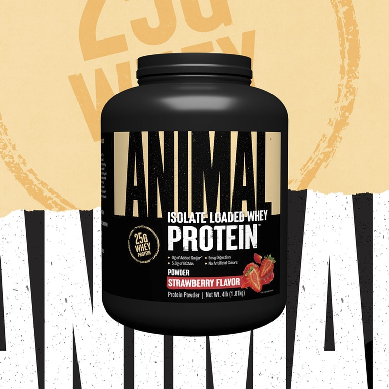Animal, Isolate Loaded Whey Protein™, сывороточный протеин в порошке, со вкусом клубники, 1,81 кг (4 фунта)