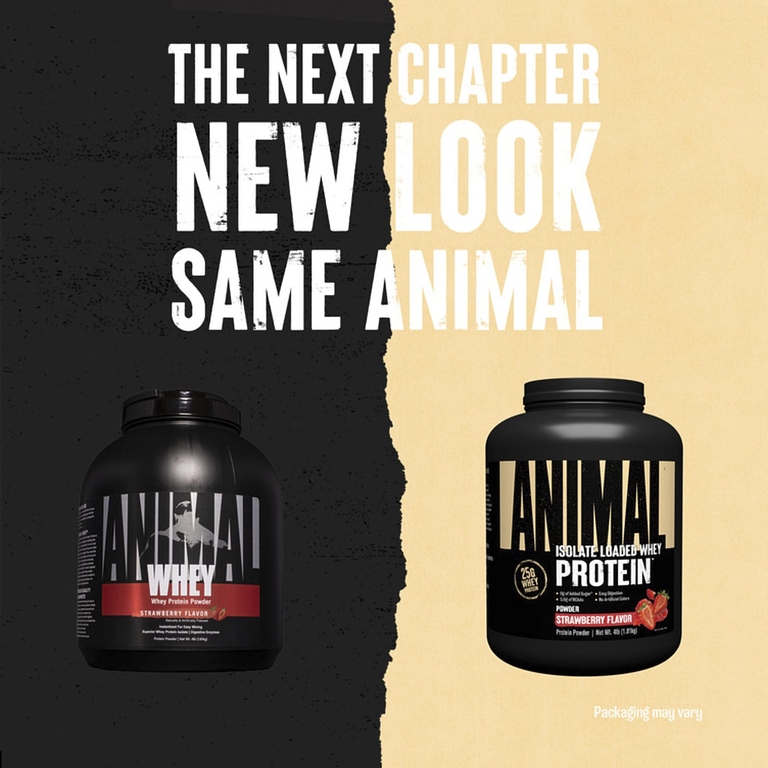 Animal, Isolate Loaded Whey Protein™, сывороточный протеин в порошке, со вкусом клубники, 1,81 кг (4 фунта)