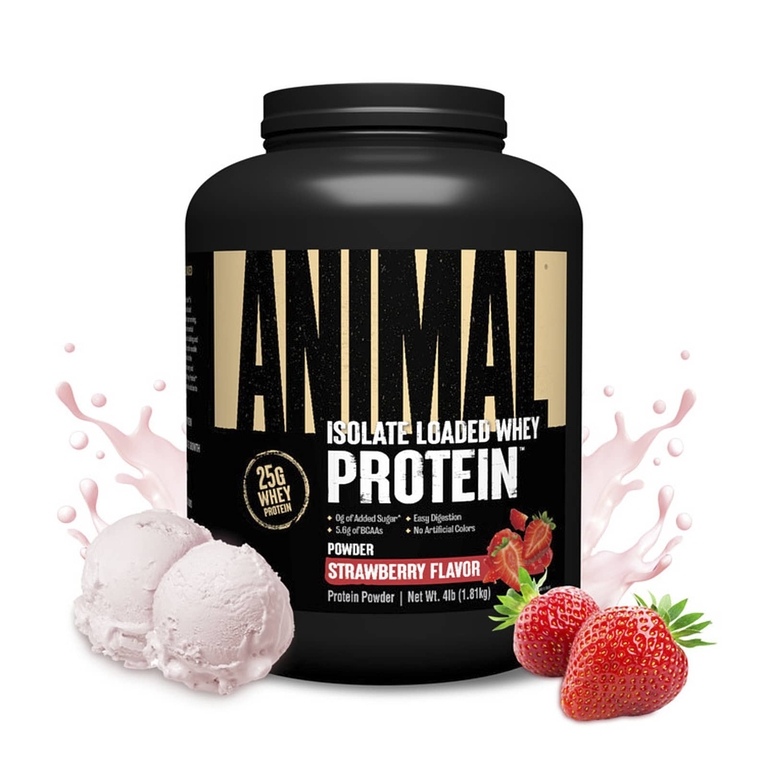 Animal, Isolate Loaded Whey Protein™, сывороточный протеин в порошке, со вкусом клубники, 1,81 кг (4 фунта)