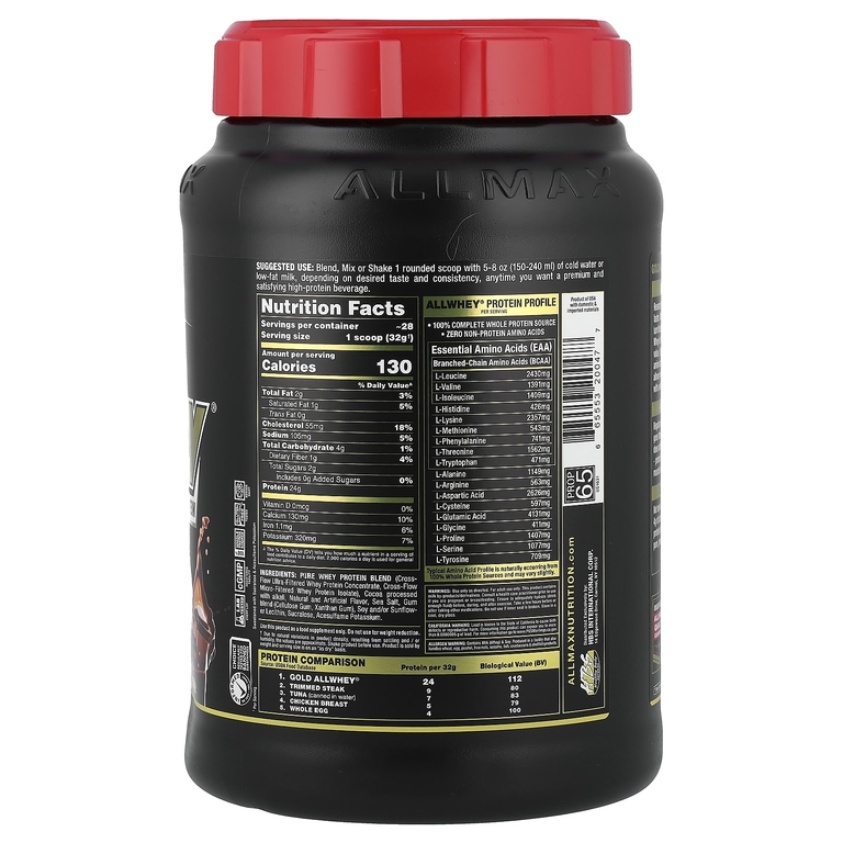 ALLMAX, сывороточный протеин, со вкусом шоколада, 907 г (2 фунта)
