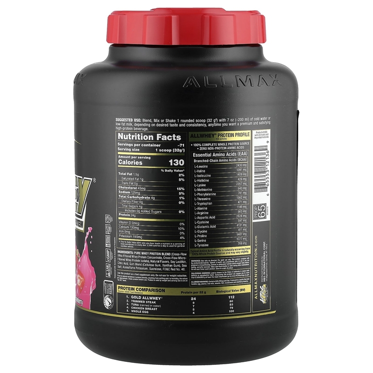 ALLMAX, сывороточный протеин, клубничный вкус, 2,27 кг (5 фунтов)