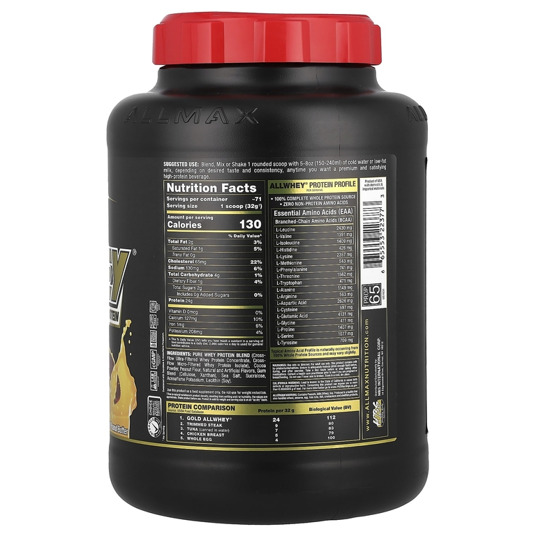ALLMAX, сывороточный протеин, шоколад и арахисовое масло, 2,27 кг (5 фунтов)