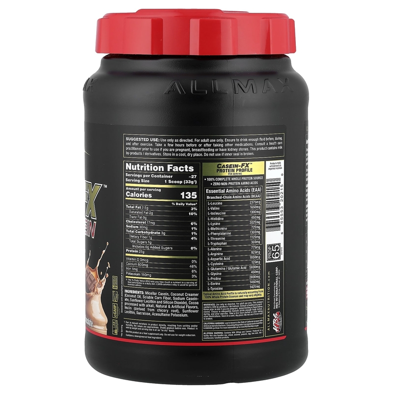 ALLMAX, 100% мицеллярный казеин, шоколад, 907 г (2 фунта)