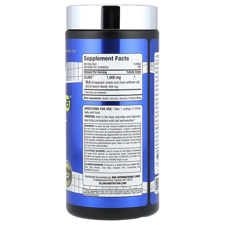 ALLMAX, Essentials, CLA95 ™, 150 капсул (Товар снят с продажи) 