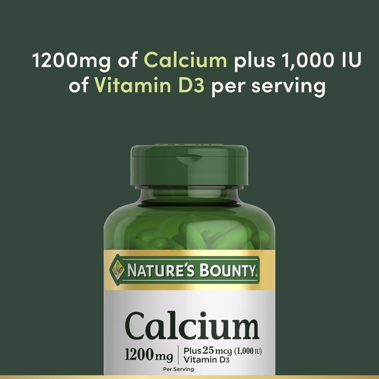 Nature's Bounty, кальций с витамином D3, 1200 мг, 120 капсул с быстрым высвобождением (600 мг в 1 капсуле)