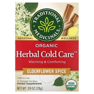 Traditional Medicinals, чай согревающий бузина со специями, без кофеина, 16 чайных пакетиков, 28 г (0,99 унции)
